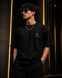 LuxyRonix Signature Black Oversized T-Shirt – Premium Cotton Streetwear